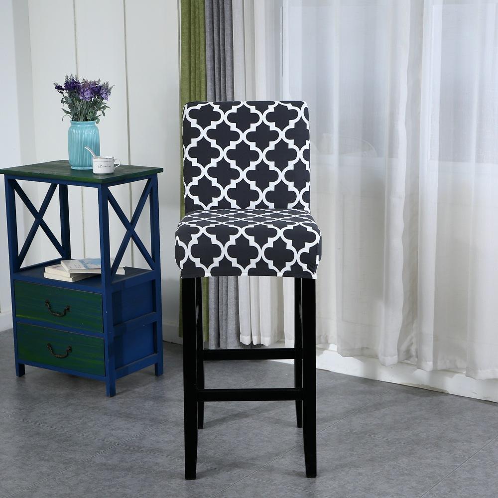 Anti-dirty High Stool Bar Chair Cover Stretch Counter Chair Cover Banquet Dining Kitchen Room Bar Chair Protector Housse De Chaise