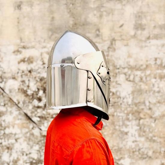 Medieval Templar Helmet, Crusader Knight Armor, Iconic Crusader Style, LARP, Cosplay, Costume