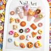 Resin Large Mixed Style Food Play Nail Art Accessories Cookie Donut Internet Celebrity DIY Cream Glue Phone Case Decoration Parts