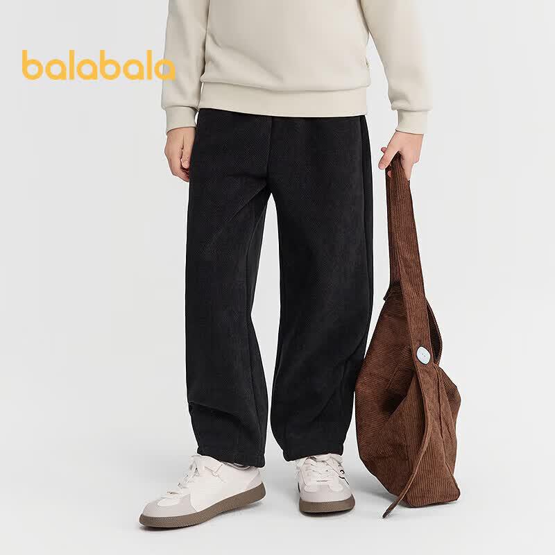 Balabala Kids Girls Fleece-Lined Carrot Long Pants 140