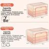 Large Capacity Clothes Storage Bin With Metal Frame Transparent Lid Foldable PVC Organizer For Bedroom Closet Laundry