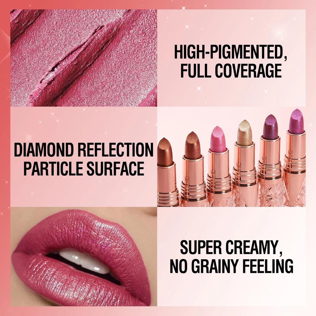 Perleťová rtěnka s jemným třpytem, hydratační hedvábná mořská panna, růžová, dlouhotrvající voděodolný lesk na rty, make-up na rty