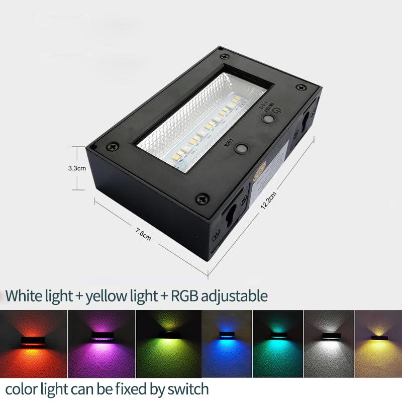 

Солнечный настенный светильник, уличный, светящийся вверх и вниз, настенный светильник, современный сад, коридор, терраса, индукция человеческого тела, IP54, водонепроницаемый, Lighti