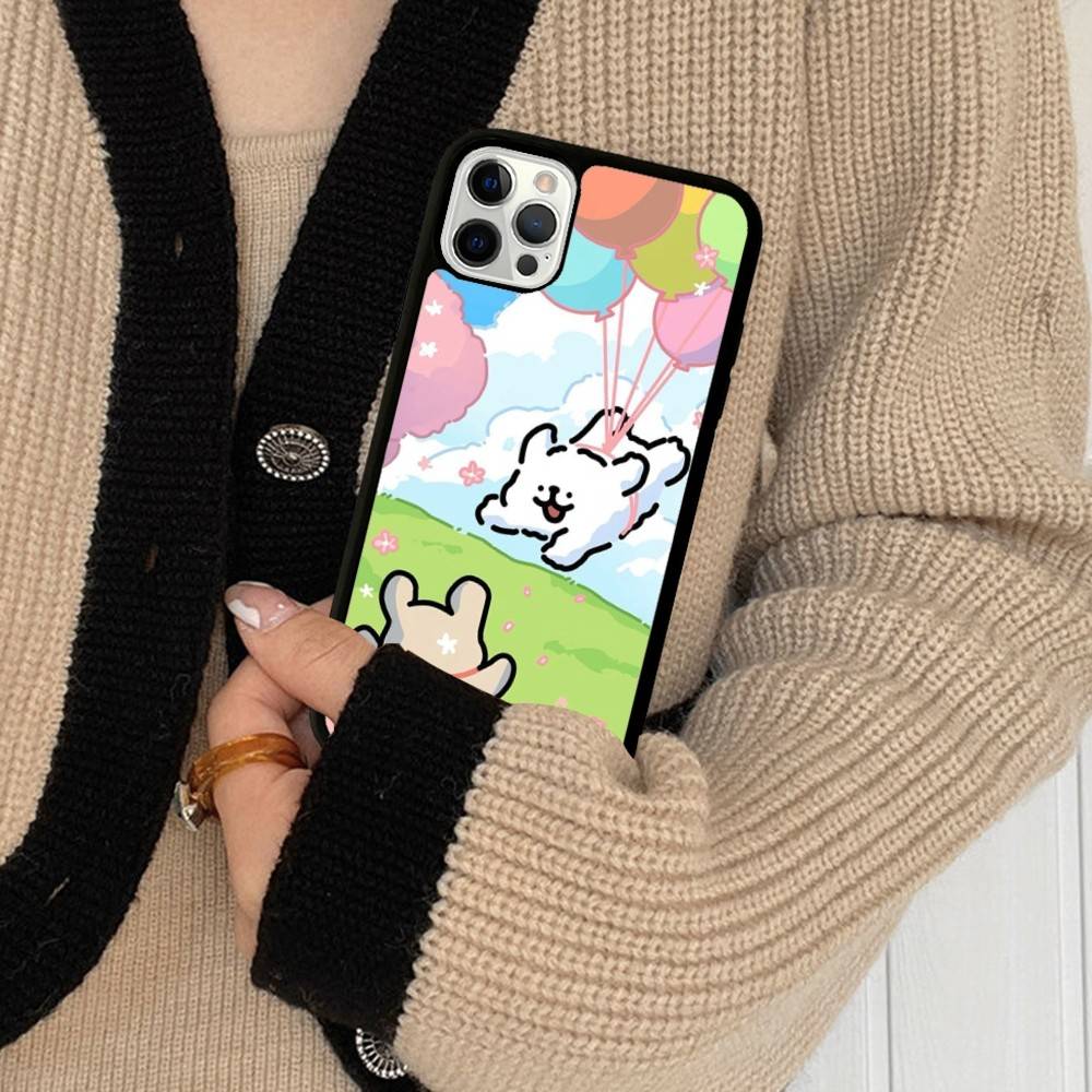Maltese Cute Line Puppy Dog PC+TPU Phone Case For IPhone 17 16 15 14 13 12 11 Pro Max Plus Kawaii Cartoon Cover