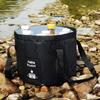 Camping Foldable Bucket 20L Water Container Waterproof Leak-proof PVC Collapsible Round Bucket With Lid Handles Fishing Bag