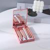 5-pack mini travel portable box with mirror makeup brush set loose powder brush foundation brush eye shadow brush lip blending brush