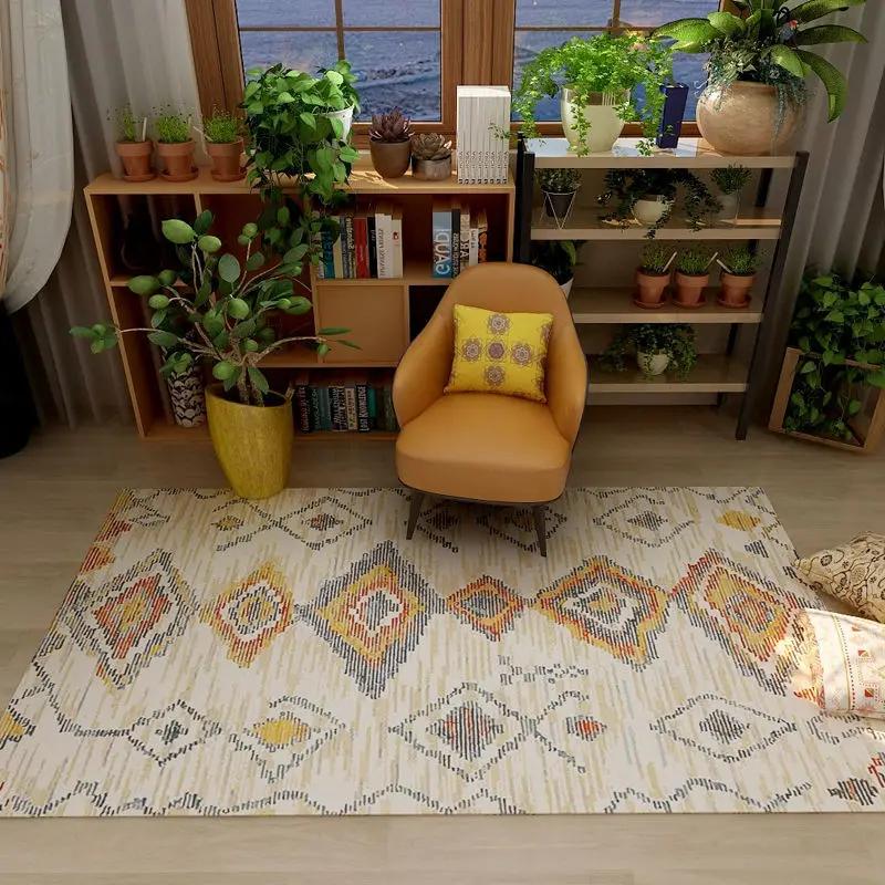 Bohemian Carpets for Living Room Moroccan Large Area Rugs Non-slip Floor Mat Home Decor Persian Lounge Rug