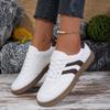 Women's Spring Lace-Up Lightweight Color-Blocked Round-Toe Low-Top Casual Sports Shoes, Training Style, Available In Large Sizes.