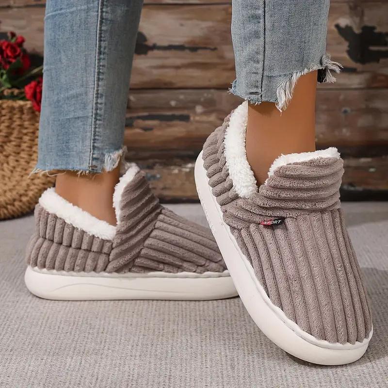 Women Boots New Winter Men Slippers Warm Cotton Shoes Indoor Fluffy Fuzzy Women Boots Outdoor Nonslip House Ankle Boots Shoes