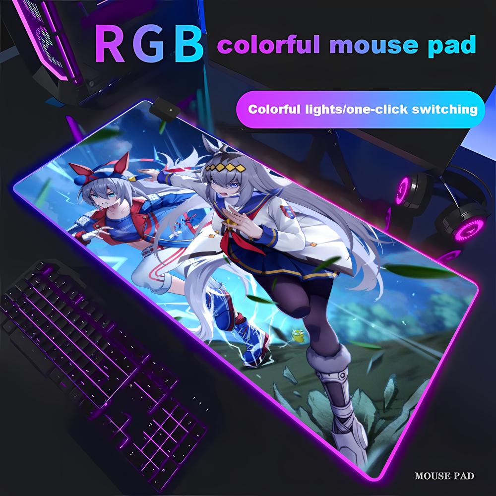 

HYBXAXC Genshin Impact Фурина Коврик для мыши Анимация Игры Красивый RGB Игровой HD Геймер Светодиодная подсветка XXL ПК Компьютер Нескользящий Декор RGB600x300x3mm