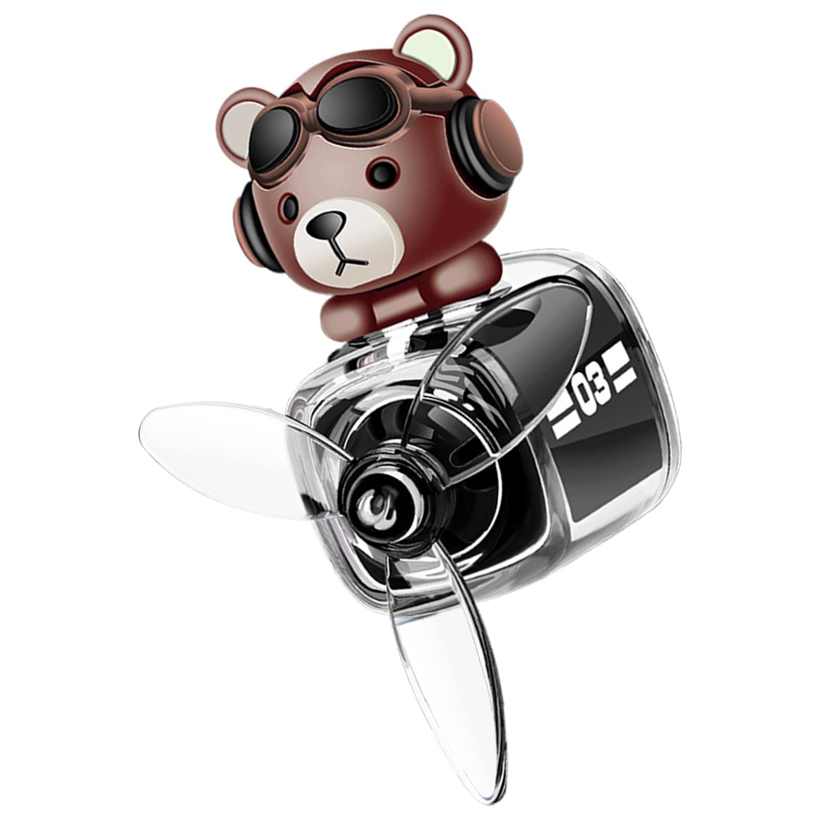 

Pilot Bear Car Propeller Air Clean Purity - Car Aromatherapy Refresher | Cartoon Bear Please refer to the description чёрный