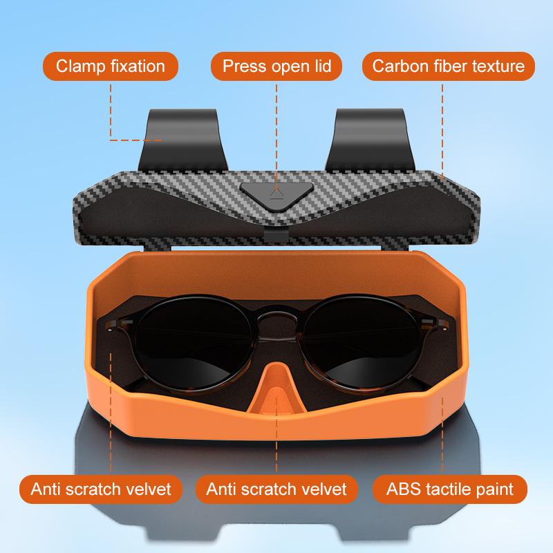 Autobrillenetui Fahrzeug Sonnenbrillen Aufbewahrungsbox Clip Sonnenblende Sonnenschutz Zubehör Innen kratzfestes Material innen