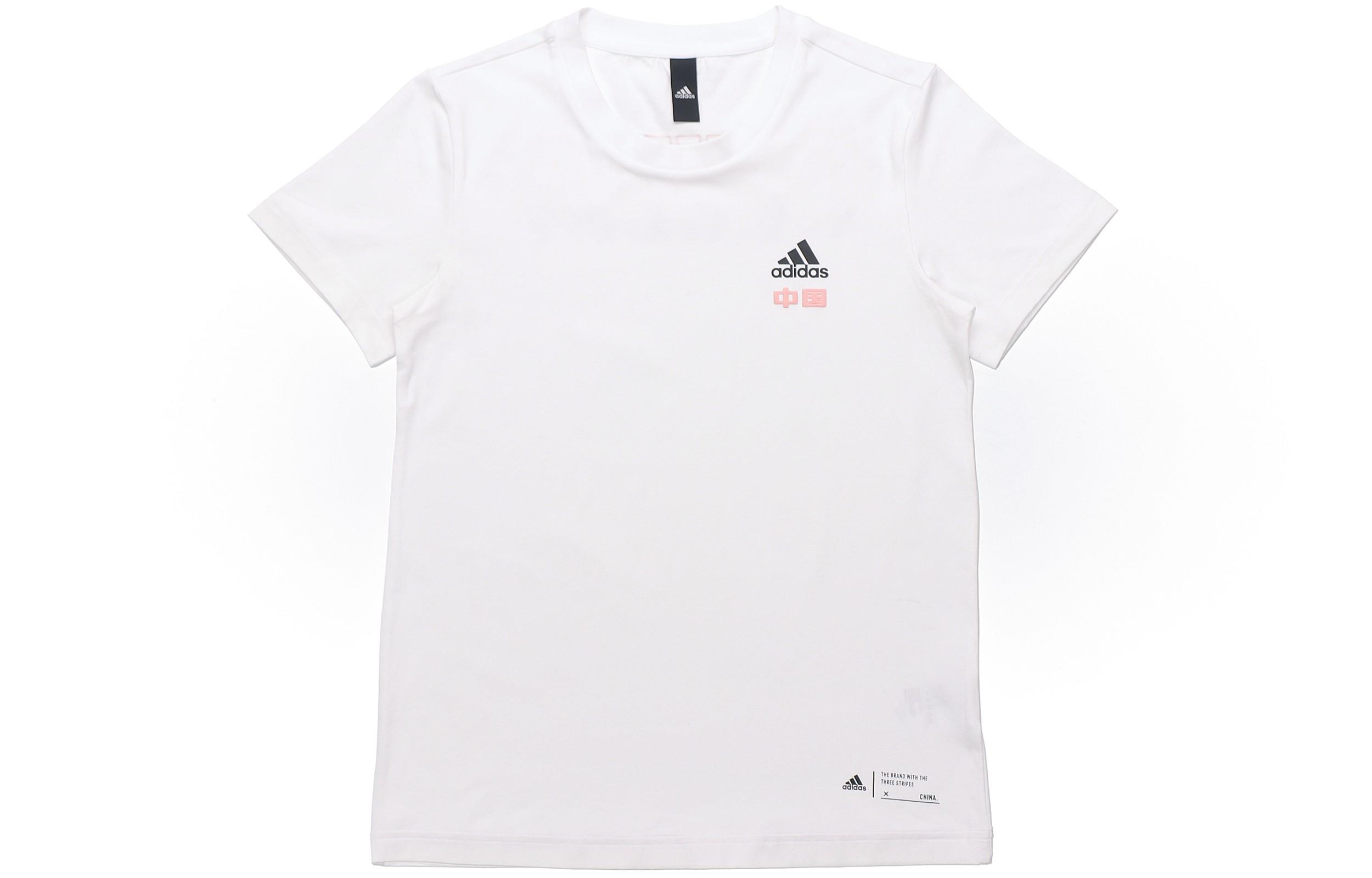 

Adidas T Shirts Women s White Crew Neck Moderate Straight Fit GP1846 XXL