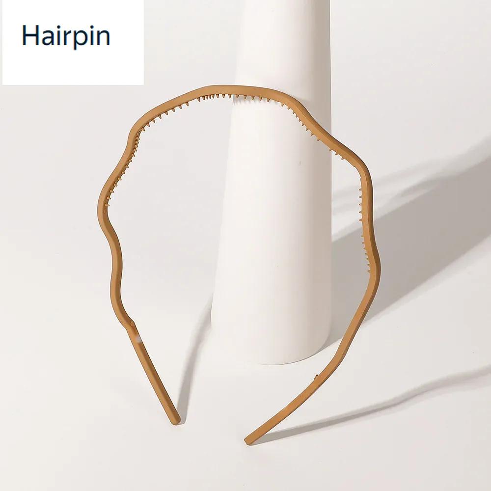 Colorful Matte Plastic Headband Korean Style Anti Slip Teeth Hair Clasp for Women Face Wash Press Hair Comfortable