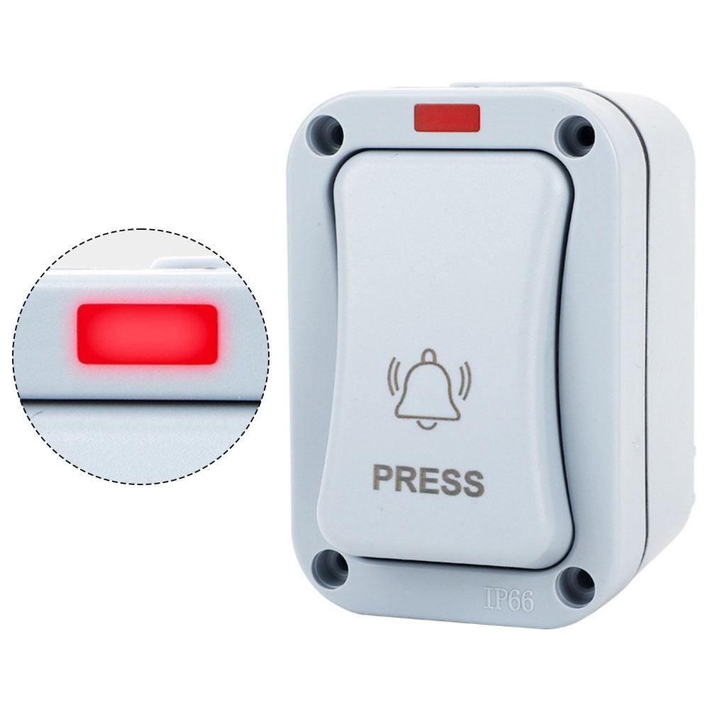 1 Pcs Outdoor Waterproof Doorbell Control Push-Button Switch Patio-mounted Switch Outdoor Waterproof Doorbell Switch