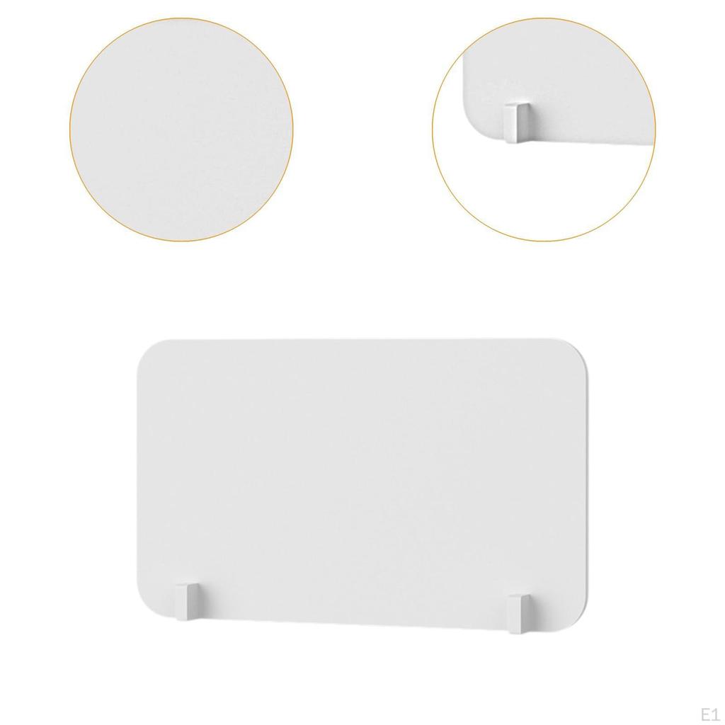 Desk Divider Panel with Clamps for Computer Workspaces Freestanding Shield