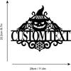 Custom Metal Halloween Sign Personalized Family Name Spooky Wall Art Decor