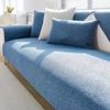 New Chenille Couch Cover Solid Color Four Seasons Sectional Couch Covers Washable Anti-Slip Slipcover Coarse Cloth Sofa Cushion