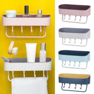 1PCS Bathroom Storage Rack Multifunctional Bathroom Wall No Punching Storage Rack Toilet Towel Washbasin Wall Hanging