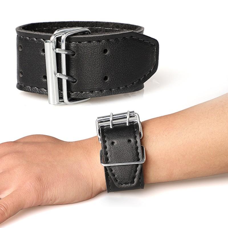 Fashion Casual Wristband Personalized PU Leather Watchband Men Women Trendy Hip-Hop Double-Row Buckle Wristband Watchband Strap