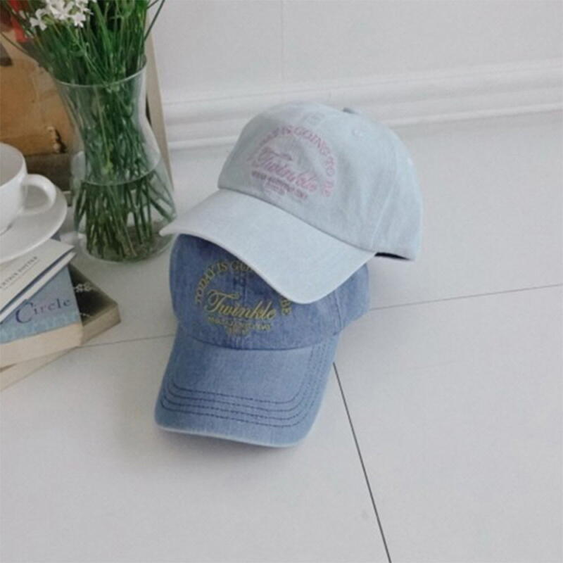 Women s Cursive Denim Ball Cap Campus Look Hat C8072_Young