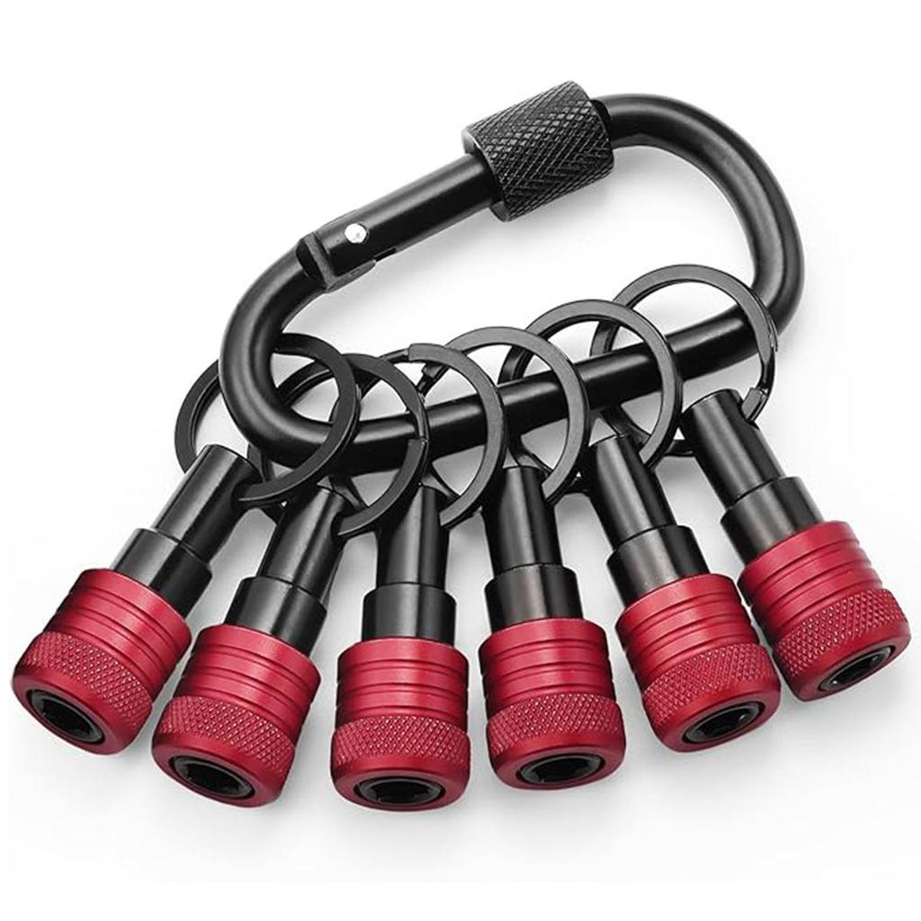 Hex Shank Keychain Socket Set with Carabiner and Extension Rod