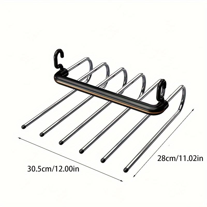 1pc Multi-layer Pants Hanger, Stainless Steel Rack, Save Space Storage and Organization for Wardrobe, Closet, Bedroom, Suitable for Pants,  Scarves