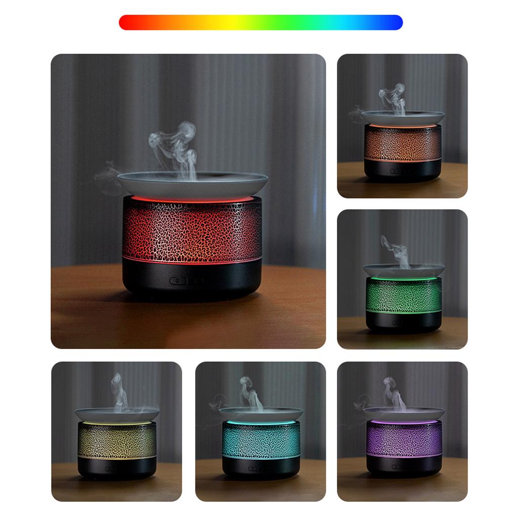 Essential Oil Diffuser Humidifier USB 7 Colors Lights Quiet 2 Fog Modes Auto Shut Off 200ml Fountain Air Diffuser for Home Desktop