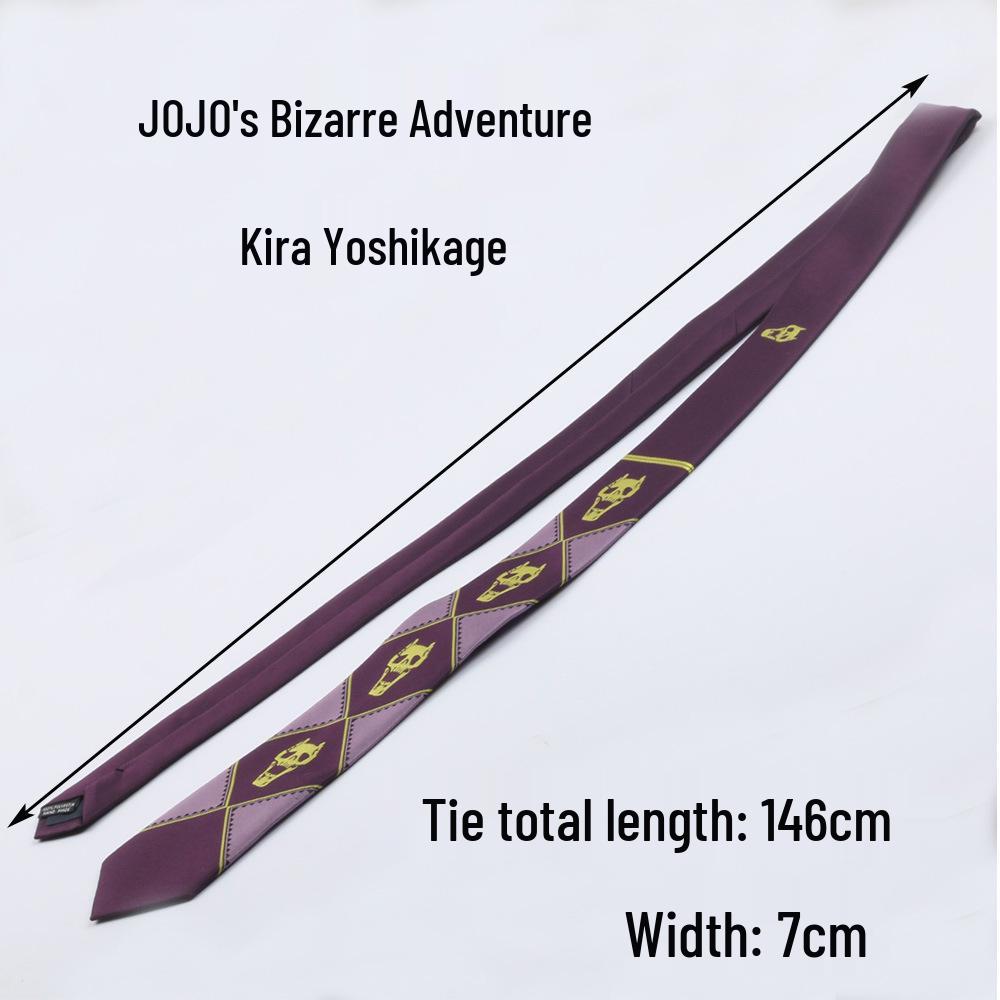 JoJo's Bizarre Adventure Black Skull Tie - Yoshikage Kira Edition
