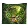 Window View Tapestry Wall Hanging Bedroom & Living Room Wall Decor Backdrop Tree Hollow Stove Hanging Large Tapestry