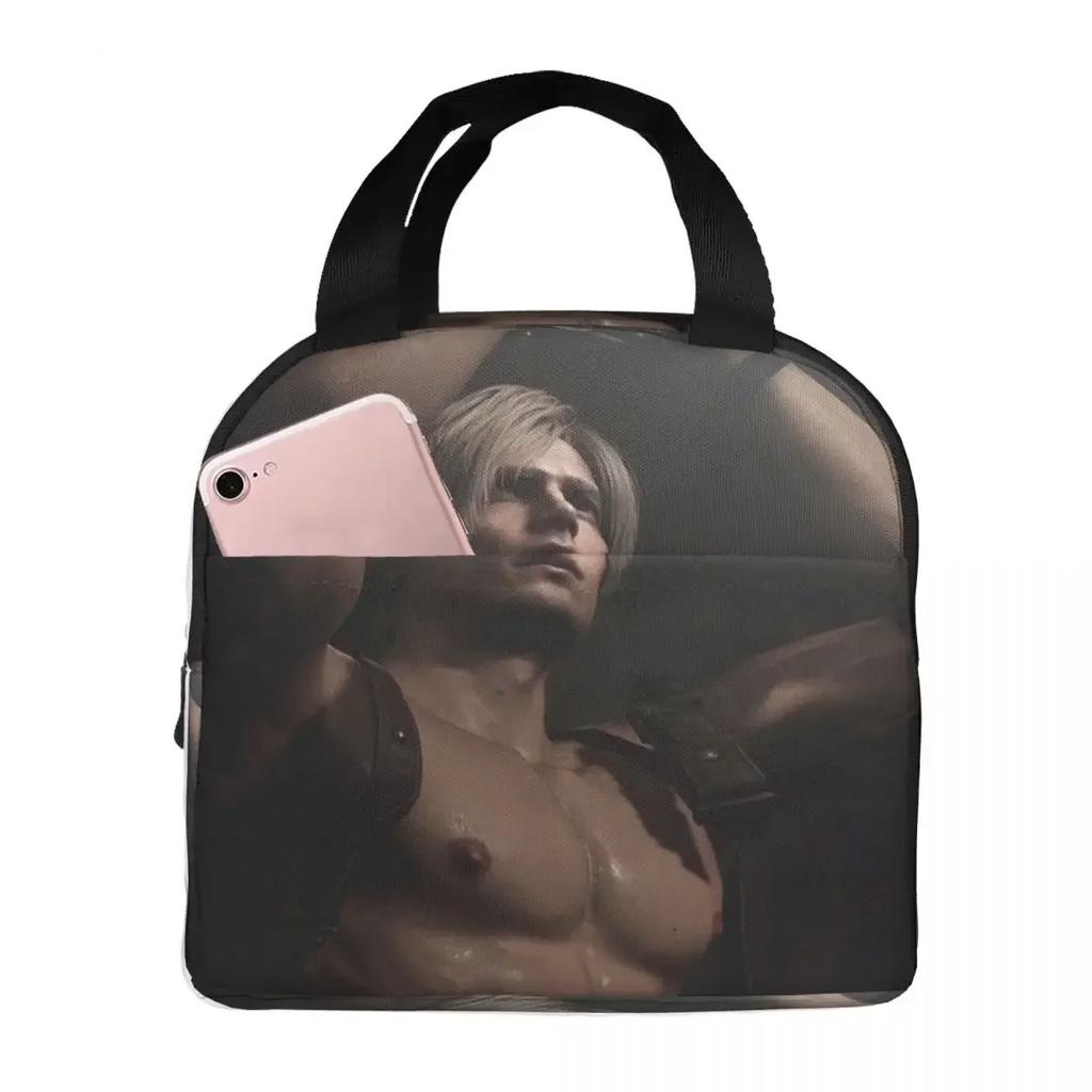 Leon Kennedy Insulated Lunch Bag for Women Kids Leakproof Food Boxes Thermal Lunch Box Tote