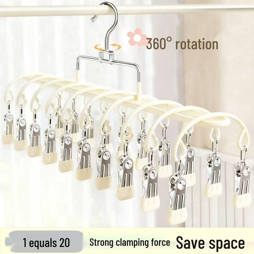 Cintre multi-clips pour nouveau-né: Idéal pour sécher les chaussettes, les bavoirs, les chapeaux et le rangement de la garde-robe