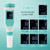 Misuratore di Cloro Digitale Tester PH 7 in 1 SALE/ ORP/ TDS/EC/TEMP Tester CL Analizzatore Qualità Acqua per Piscina Sorgente Termale
