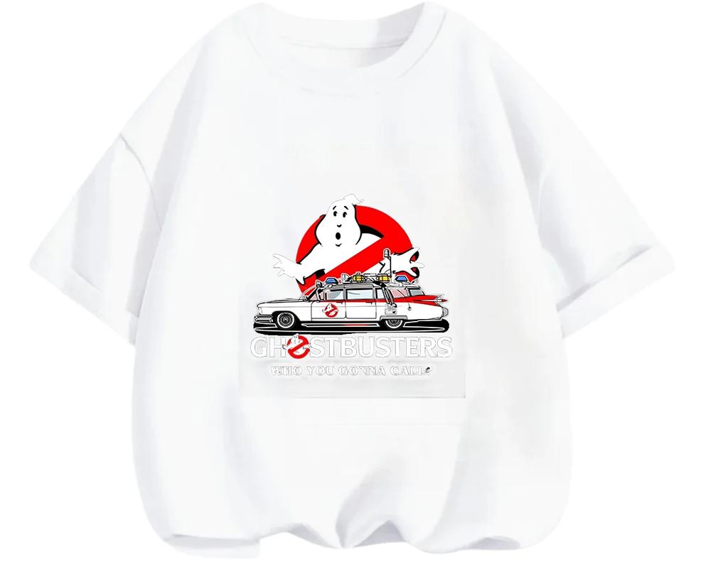 Summer Kids Crew Neck Short Sleeve T Shirt Ghostbusters Classic Cartoon Print Casual School Daily Wear Boys Girls 3 14 Yearss