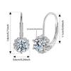 WOSTU Moissanite Wedding Jewelry 4 Set For Women 925 Sterling Silver Romantic Flower Enegagement Necklace Bracelet Earring Ring