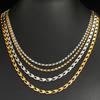 2.5mm/4.2mm Stainless Steel Unique Clasp Necklace Chain Gold and Silver for Women Girls 14-30 Inch