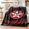Custom Text Flannel Blanket The Clash Print Warm Cozy Blanket Home Sofa Bedding