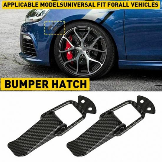 

Big Size 2x Quick Release Bumper Auto Car Hatch Buckle Fasteners Black