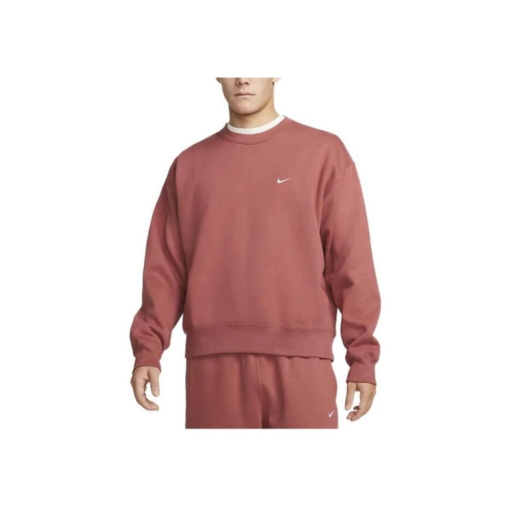 Nike Logo Crew Neck Pullover Long Sleeve Sweatshirt Men Tops Red DA0318-691