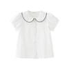 Chemise Blanche Manches Courtes Style Académie pour Filles DAVE & BELLA