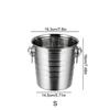 3/5L Stainless Steel Ice Bucket Wine Beer Cooler Bucket Ice Maker For KTV Bar Kitchen Party Barware Snack Bucket Container