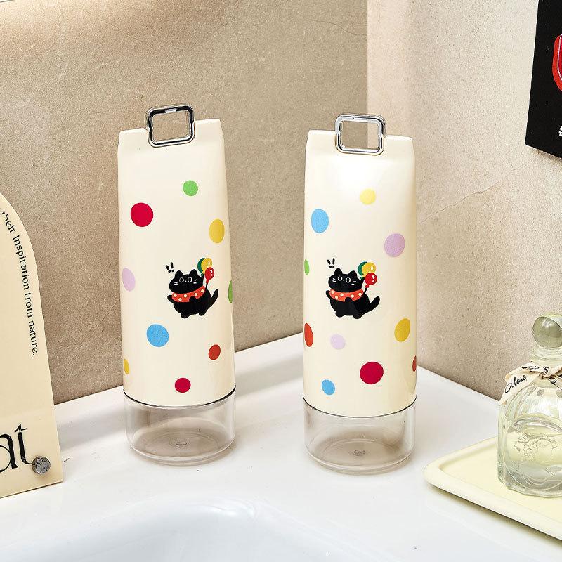 

Милый контейнер для зубной щетки в горошек, портативный, дорожный органайзер, держатель для зубной щетки и зубной пасты, коробка для хранения, пластик