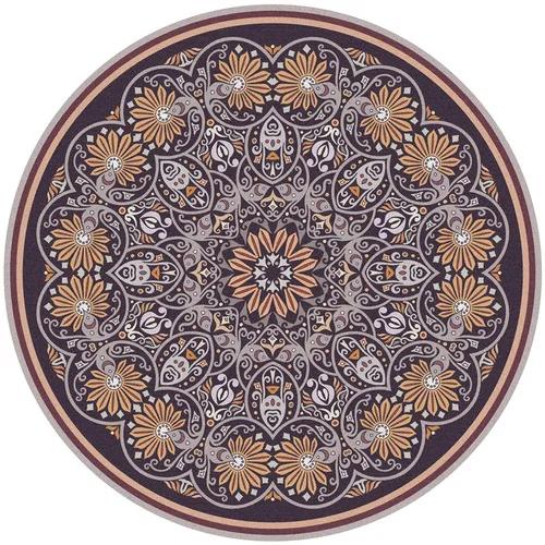 Persian Style Living Room Decoration Carpet Retro Round Rugs for Bedroom Home Chair Floor Mat Large Area Non-slip Washable Rug