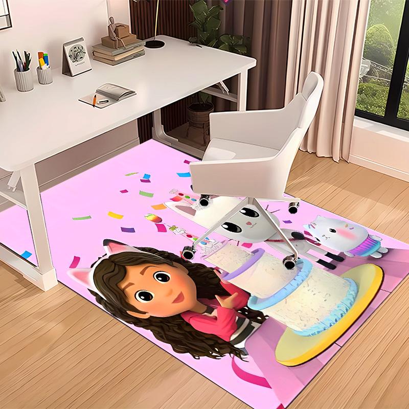 Gabby's Dollhouse2 Printed Absorbent Washable Carpet, Non-Slip Bathroom Mats, Kitchen Rugs, Yoga Mat,Living Room Entrance, Camping Picnic Rugs