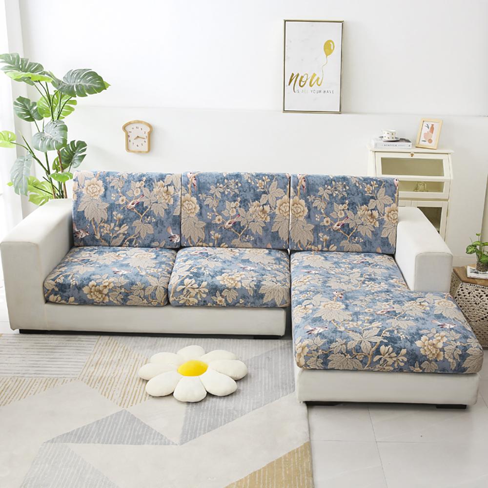 Printed Stretch Sofa Seat Cushion Cover L-shaped Corner Couch Sofa Slipcover for Living Room Wedding Elastic Seat Cushion Cover