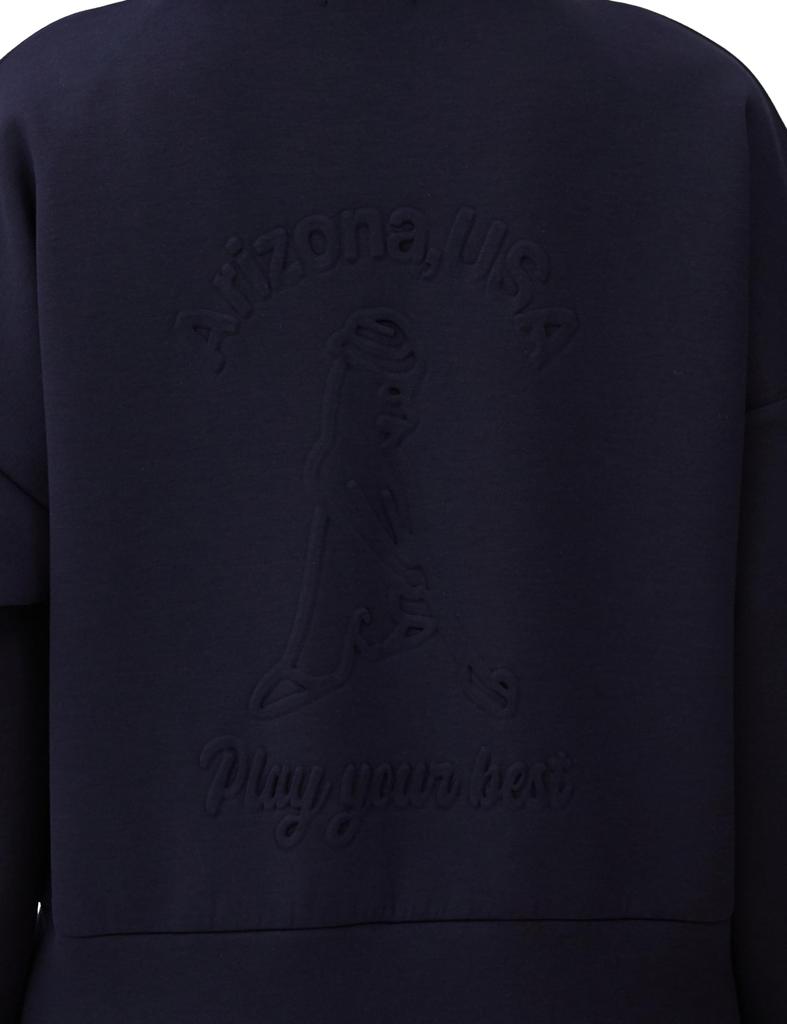Long Sleeve Full Zip Hoodie Golf M [Ping Apparel] Women's (Cardboard Knit, Lightweight) / / 622-4162200 120_Navy