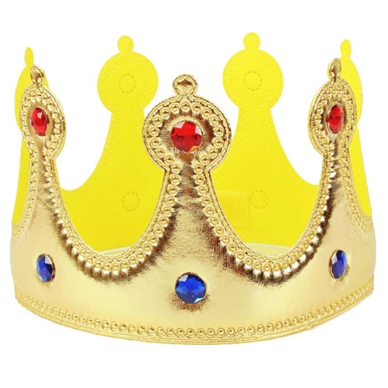 King Costume Royal Prince Outfits King Robe Gold Crown for Halloween Cosplay