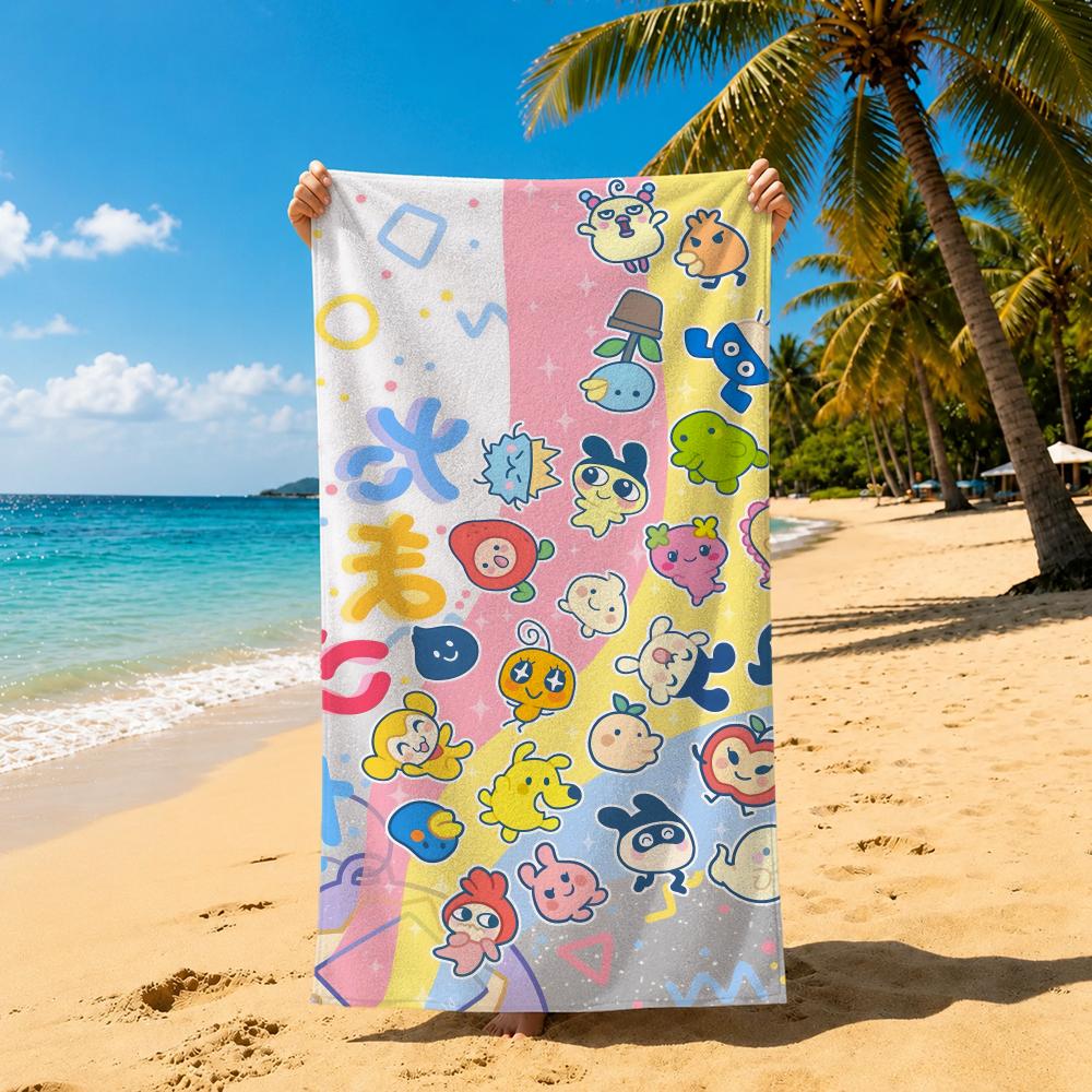 Toy Tamagotchi Towel Towel Soft Pool Gift For Travel Gym Shower Cool Camping Quick Dry Sports  Large Beach Towel