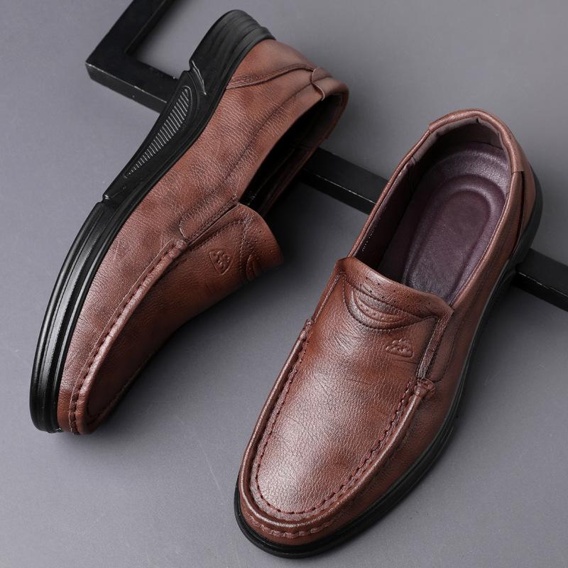 

Модные кожаные туфли на платформе слипоны мужские весенне-осенние дизайнерские туфли на мягкой подошве повседневные мужские туфли деловые мужские туфли 44