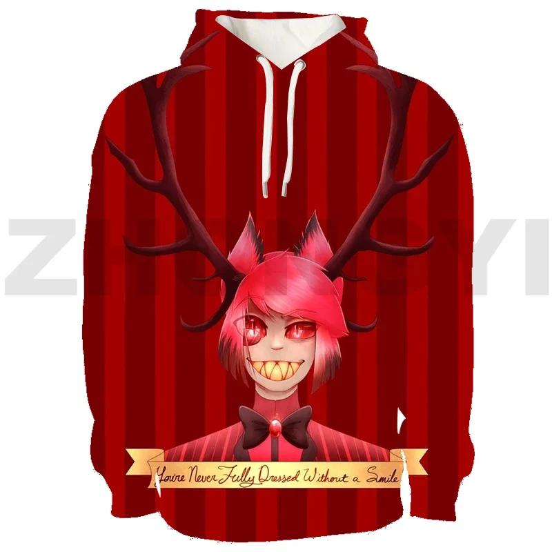 Мультфильм Хазбин 3D принт Мужские повседневные свитера Одежда для отелей Свитшот с длинным рукавом Аниме Толстовка Топы Harajuku Streetwear для мужчин 6XL 1640₽